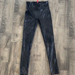 Spank Faux Leather Leggings Small Petite